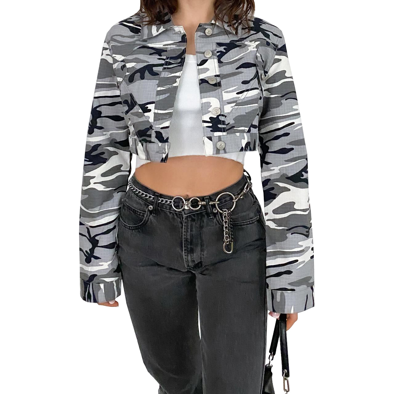 Camo Cropped Jacket (L)