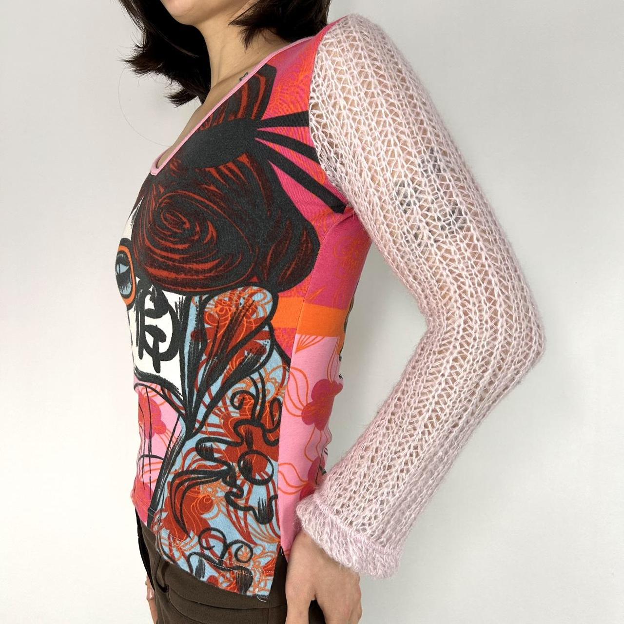 Custo Barcelona Pink Long Sleeve Top (S/M)