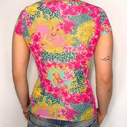 Versace Baroque Tropical Leopard Top (S/M)