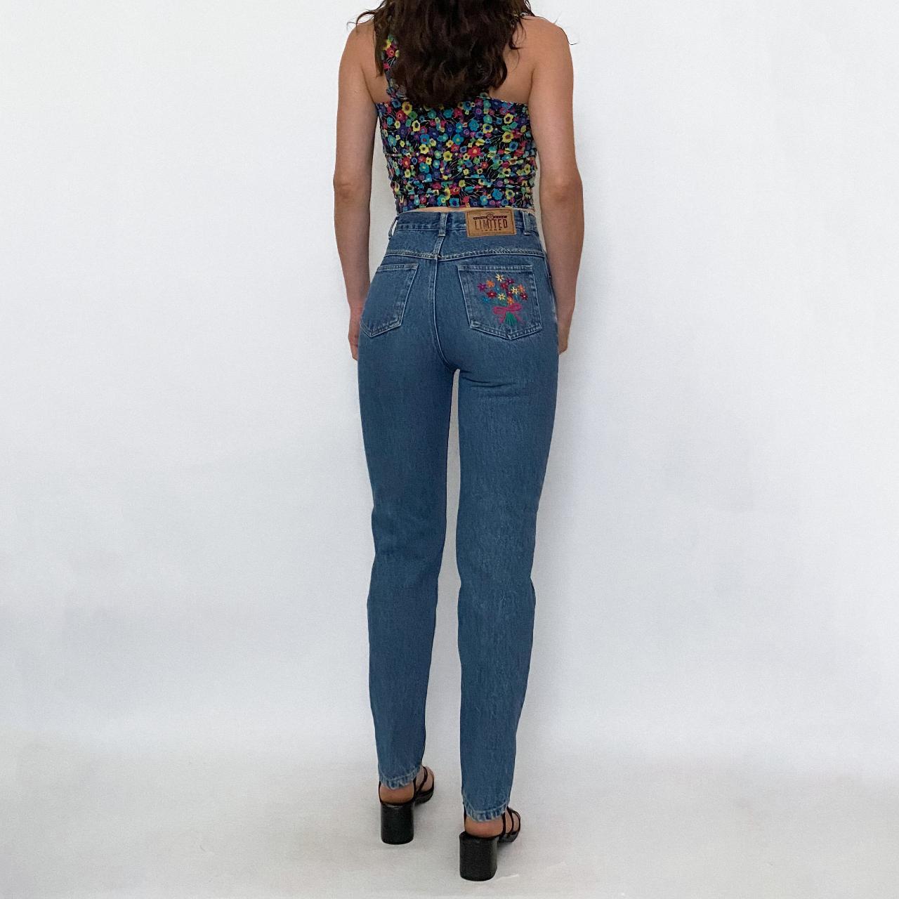 Y2K Floral Embroidered Jeans - XS/24