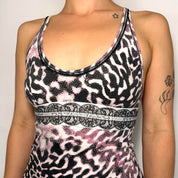 Just Cavalli Pink Animal Print Tank Top (S)