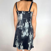 Vintage Euro Silhouettes Black Dress (S)