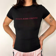 Versace Rhinestone Logo Top (S/M)