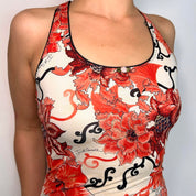 Just Cavalli Red Floral Print Tank Top (XS/S)