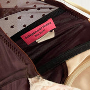 2000s Brown Silk Bustier Top (M)