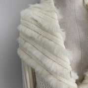 Furry White Knit Duster (L)