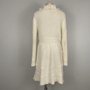 Furry White Knit Duster (L)