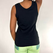 Dior Y2K Black Victorian Tank Top (M)