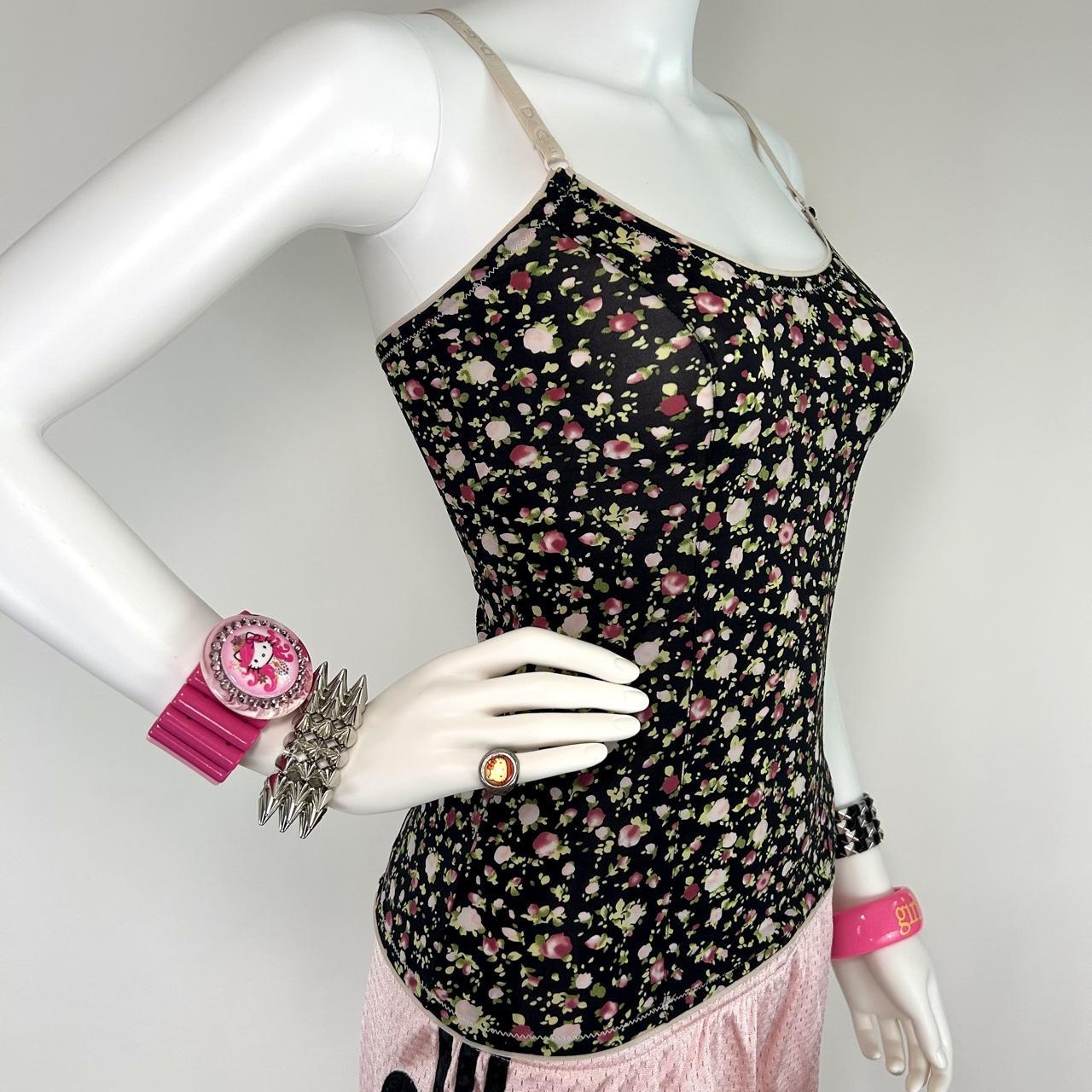 D&G Dolce & Gabbana Black Floral Cami (XS/S)