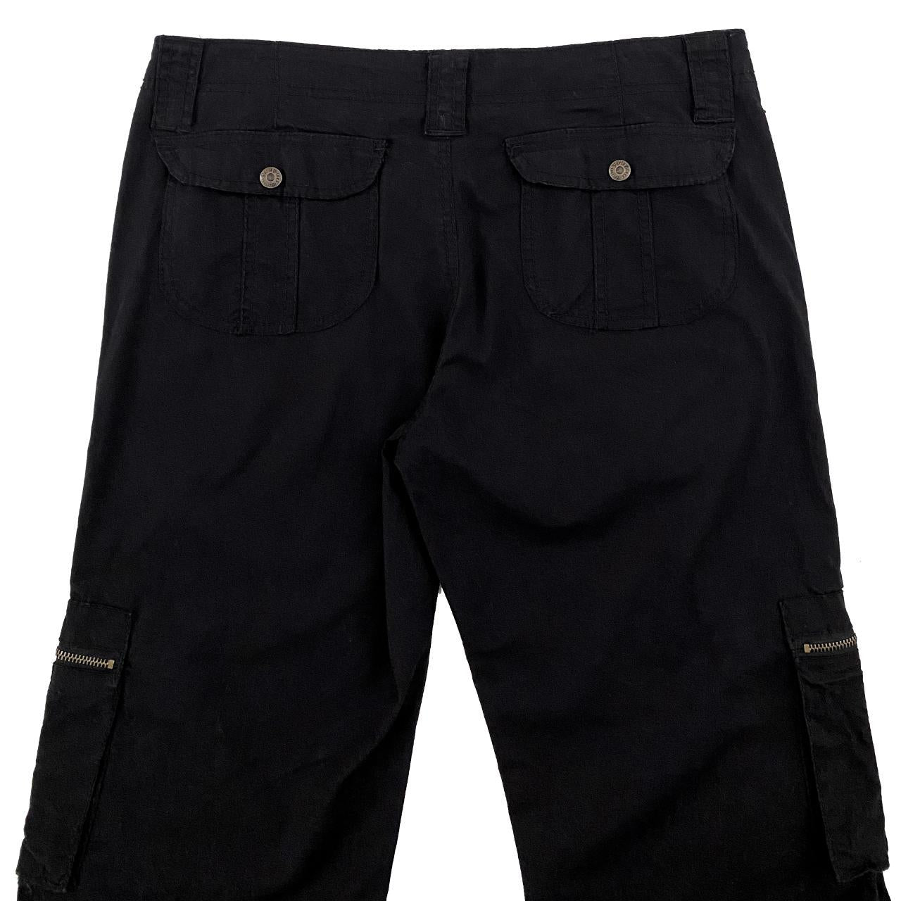 Y2K Black Mid-Rise Utility Cargos (M)