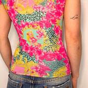 Versace Baroque Tropical Leopard Top (S/M)