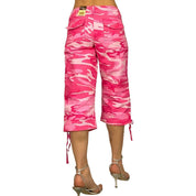2000s Hot Pink Camo Cargo Capris (S)