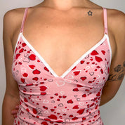 D&G Dolce & Gabbana Pink Hearts Cami (XS/S)