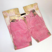 Just Cavalli Y2K Pink Snakeskin Jeans (S)