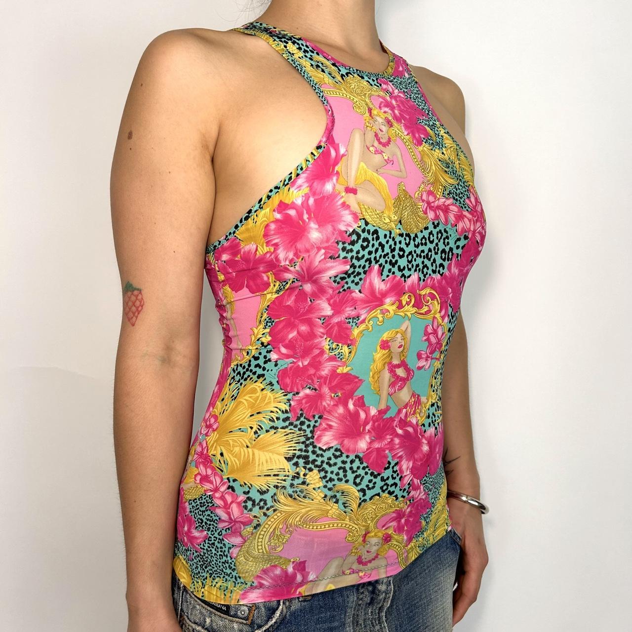 Versace Baroque Tropical Leopard Tank (XS/S)