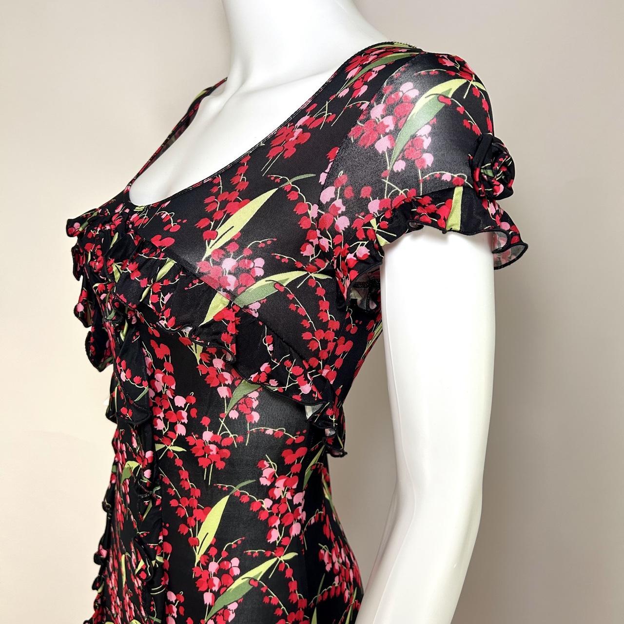 Blumarine Black Floral Dress (S)