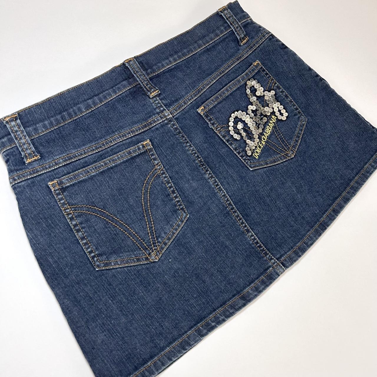 D&G Dolce & Gabbana Sequin Logo Mini Skirt (S)