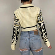Cropped Knit Sweater (M)