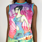 Y2K Euro Anime Girl Tank Top (S)