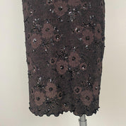 Brown & Black Embellished Floral Dress (M/L)