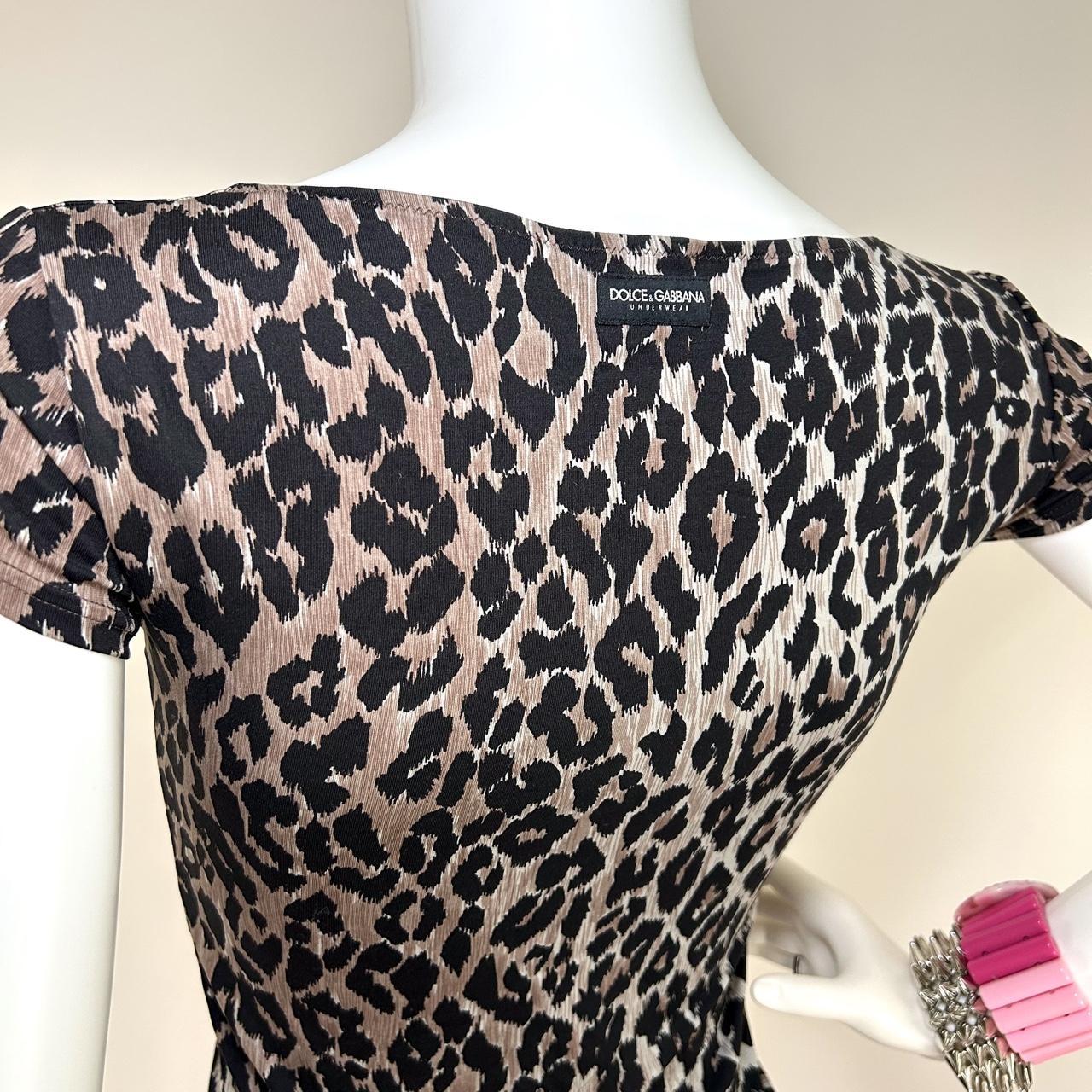 Dolce & Gabbana D&G Leopard Short Sleeve Top (S/M)