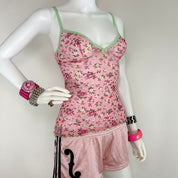 D&G Dolce & Gabbana Pink Floral Cami (XS/S)