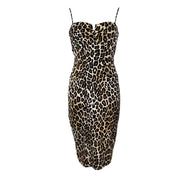 2000's Leopard Midi Dress (S/M)