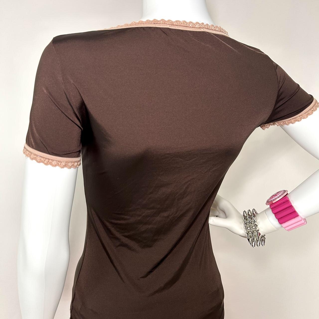 Blumarine Y2K Brown and Pink Top (S/M)