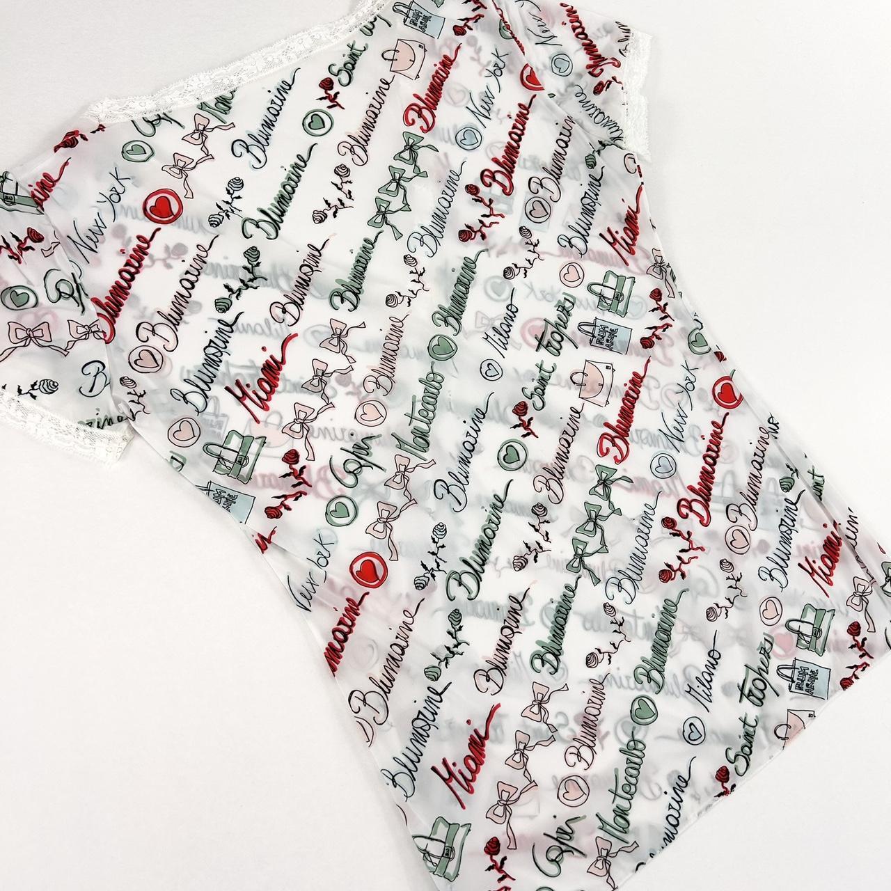 Blumarine Y2K Sheer Logo Top (S)