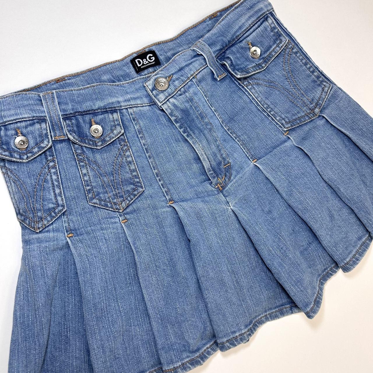 D&G Dolce & Gabbana Y2K "Pin up" Denim Skirt (S)