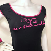 Dolce & Gabbana D&G "It's A Girl's World" Top (M)