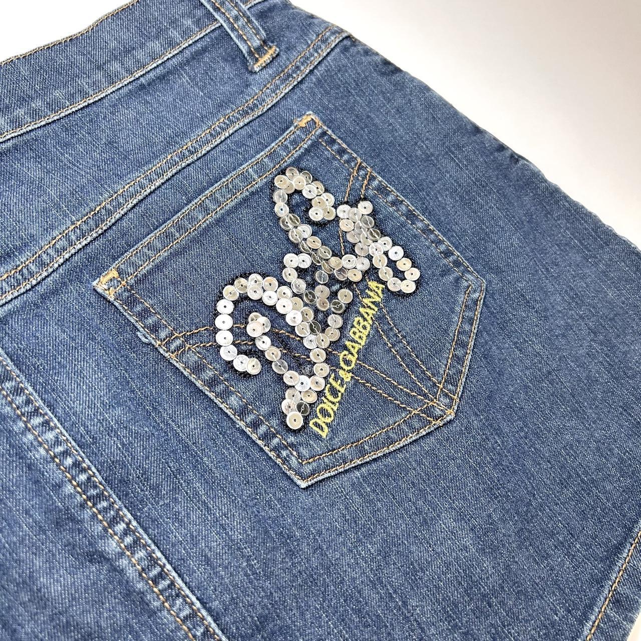 D&G Dolce & Gabbana Sequin Logo Mini Skirt (S)