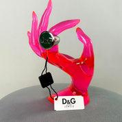 NWT D&G Dolce & Gabbana Green Silver Signet Ring (5.5)