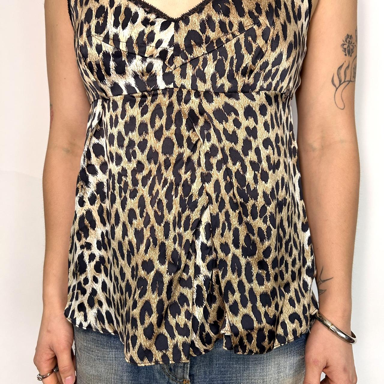 Galliano Y2K Silk Leopard Tank Top (S)