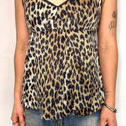Galliano Y2K Silk Leopard Tank Top (S)