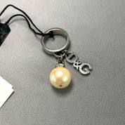 NWT D&G Dolce & Gabbana Silver Pearl Charm Ring (5)