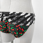 Cherry & Lace Print Bikini (M)