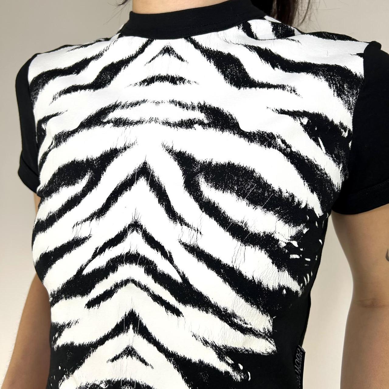 Versace Tiger Print Cropped Tee (S/M)