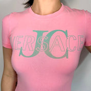 Versace Y2K Pink T-Shirt (XS/S)