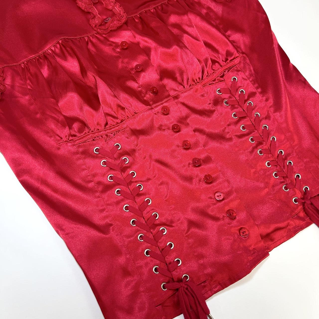 Moda International Y2K Red Corset Top (M)