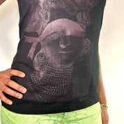 Dior Y2K Black Victorian Tank Top (M)