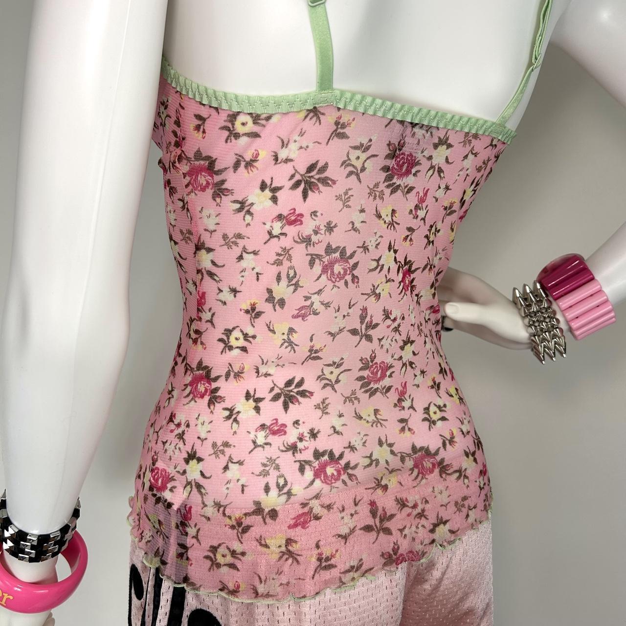 D&G Dolce & Gabbana Pink Floral Cami (XS/S)