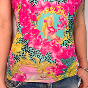 Versace Baroque Tropical Leopard Tank (XS/S)