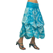Aquamarine Gathered Tie Die Skirt (S)