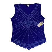 2000's Embellished Scalloped Tank Top (M)