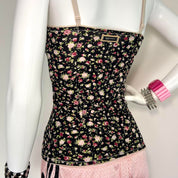 D&G Dolce & Gabbana Black Floral Cami (XS/S)
