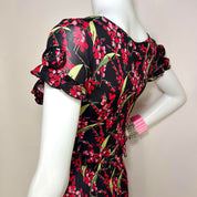 Blumarine Black Floral Dress (S)