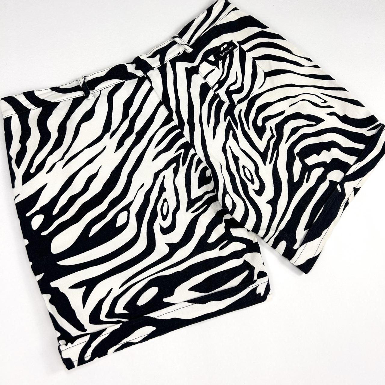 D&G Dolce & Gabbana Y2K Zebra Shorts (M)