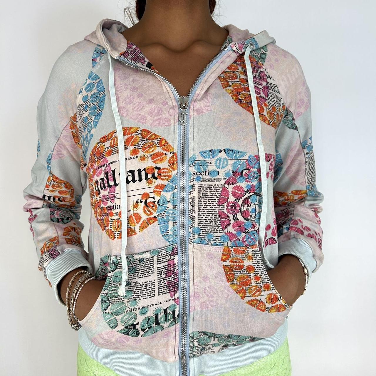 Galliano Vintage Gazette Print Hoodie (M)