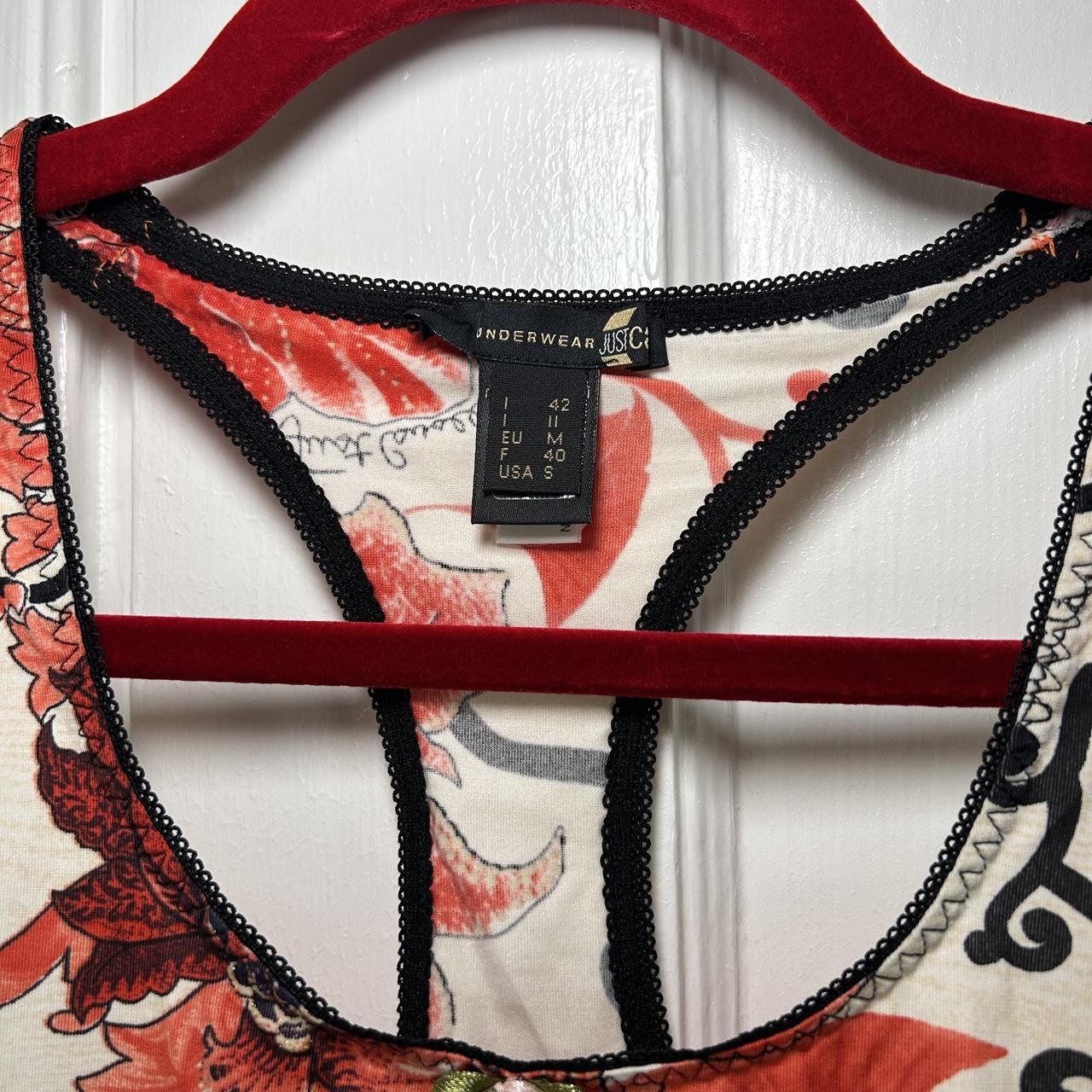 Just Cavalli Red Floral Print Tank Top (XS/S)